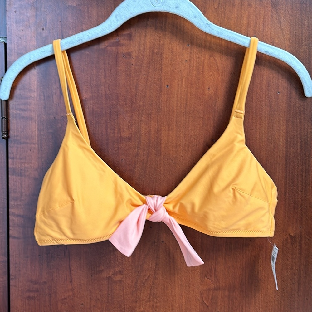NWT Aerie Scoop Tie Front Bikini Top